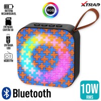 Caixa de Som Bluetooth 10W XDG191 Xtrad - Azul Vermelha